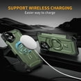 thumbnail image 4 of for iPhone 16 Plus Case Magnetic with Camera Ring Kickstand, Slim Shockproof Military Protecive Wireless Charging Phone Cover Case Compatible with iPhone 16 Plus, Armygreen, 4 of 7