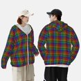 thumbnail image 4 of Fotbe Rainbow Houndstooth Chaqueta con Protección Solar UPF 50+ para Hombre y Mujer, Camisa con Capucha y Bolsillos-XX-Large, 4 of 7