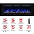 thumbnail image 4 of 30 in. Electric Fireplace Inserts, Wall Mounted with 13 Flame Colors, Thermostat in Black 30 IN - Black, 4 of 5