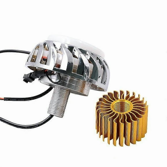 New Tecno 12V Motorcycle Head Light Lamp Projector Lens With Led Angel Devil Eyes Headlight 30W 1200Lm 200000H Double Aperture