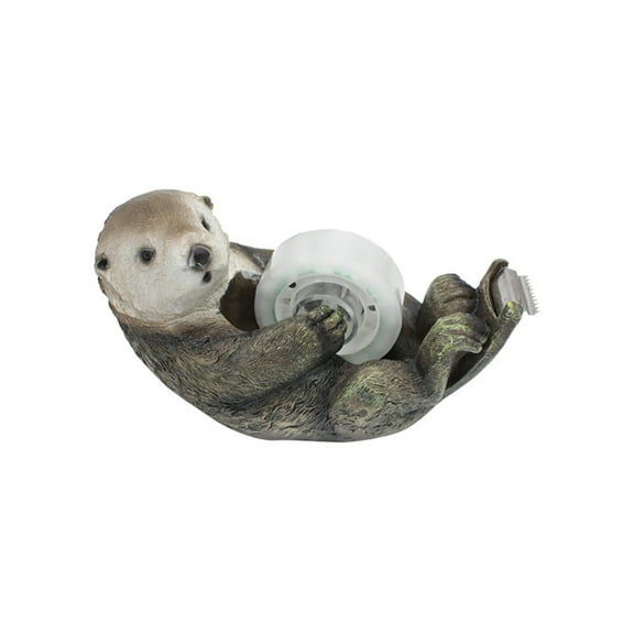 HUONA Otter Tape Dispenser Desk Accessory Funny Office Supplies Mini Animal Tape Dispenser for Home Office