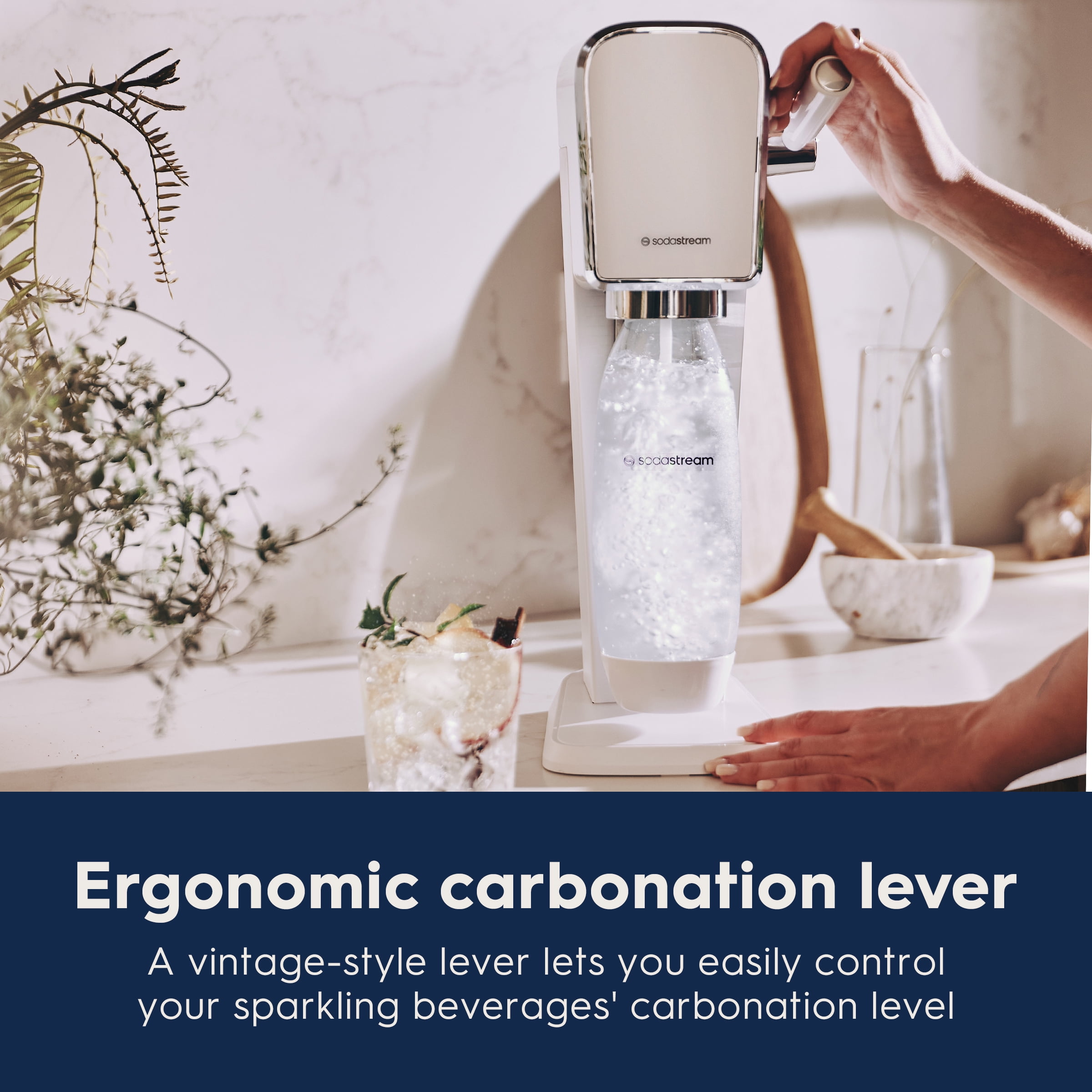SodaStream Art Sparkling Water Maker Machine System - White SodaStream Art Sparkling Water Maker Machine System - White
