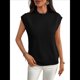 thumbnail image 2 of Suéteres de Cuello Alto para Mujer, Chalecos, Blusas Informales de Negocios y Moda, Conjuntos de Otoño. Negro M, 2 of 9