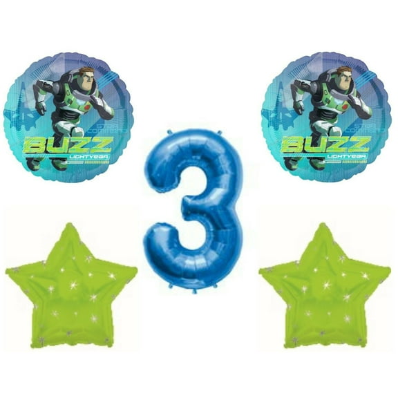 Buzz Lightyear 3rd Third Happy Birthday Party Balloons Decorations Supplies Star Command