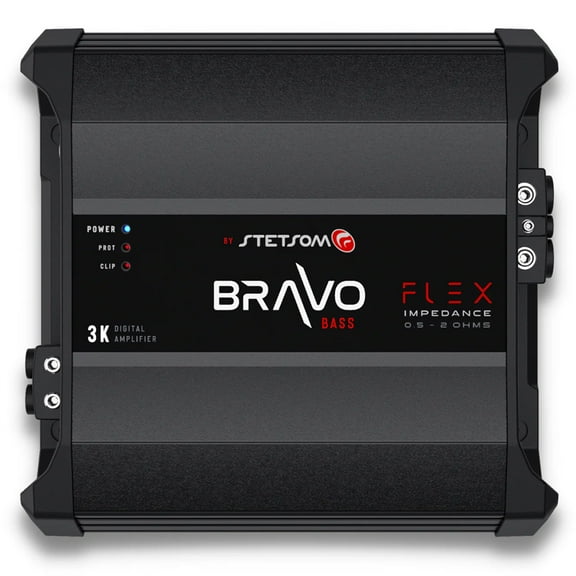 Stetsom Bravo Bass Flex 3K Mono Class D Car Audio Amplifier Auto 0.5 to 2 Ohm