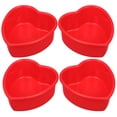 thumbnail image 4 of GOOHOCHY 4 moldes de silicona con forma de corazón para hornear, antiadherentes, para San Valentín, aptos para horno, microondas, freidora de aire y congelador., 4 of 7