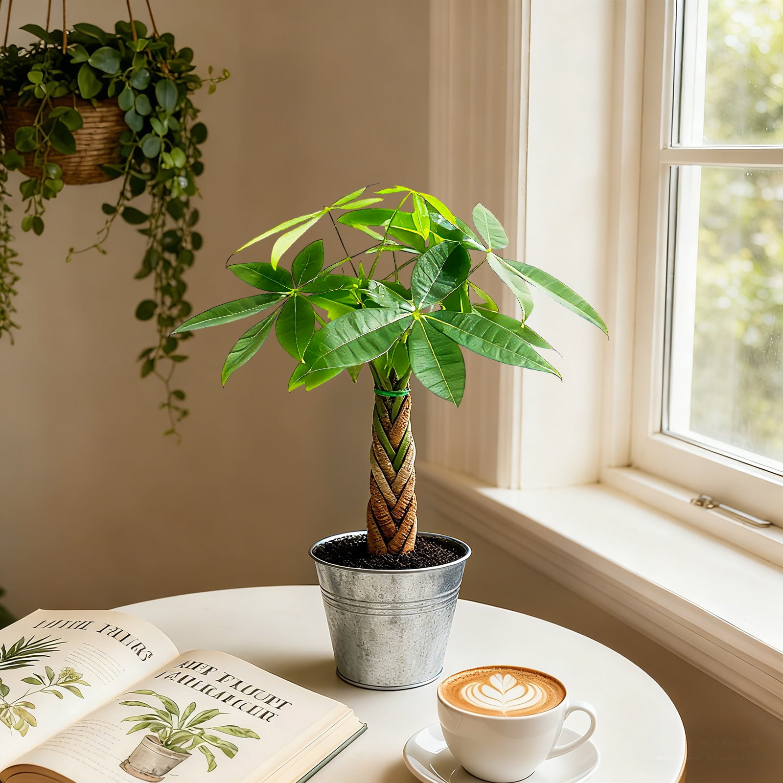 8“-12" Tall Pachira Braided Money Tree, Live Plants Easy to Grow Houseplant, Indoor Bonsai