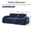 thumbnail image 3 of 2-Seater Tufted Sofa Couches with Boneless Sofa, Soft Velvet Fabric, Bottom Anti-Slip Design, 32D High Density Sponge, Ergonomic Design Bottom, No Assembly Required, Fits Living Rooms (Blue), 3 of 11