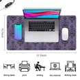 thumbnail image 5 of Long Mouse Pads for Desk,Purple Gothic Bat Pattern Desk Mats on Top Of Desks, Desk Mouse Pad Extra Large with 3mm Non-Slip Base and Stitched Edge for Gaming,Office,Work,Home 31.5"x15.7", 5 of 6