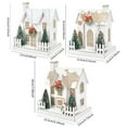 thumbnail image 2 of Lighted Christmas House Decoration - Glittery Snowy Cottage with LED Lights, Trees & Snowman, Festive Tabletop Decor for Holiday Home & Gift, 2 of 6