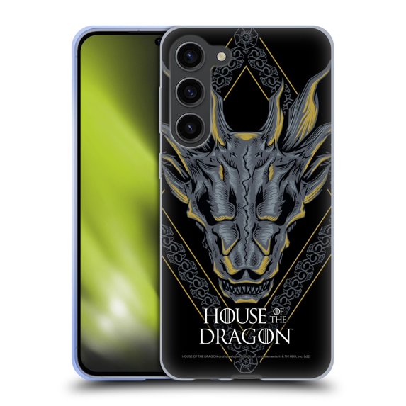 Head Case Designs Officially Licensed House Of The Dragon: Television Series Graphics Dragon Head Soft Gel Case Compatible with Samsung Galaxy S23+ 5G
