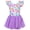 Flowers Purple, variant on Toddler Ballet Leotards For Girls Dance Leotards With Shiny Tutu Skirt Ruffle Sleeve 3-7 Years