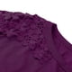 thumbnail image 5 of ICHUANYI Clearance Women Casual Solid Round Neck Lace Hollow Out Long Sleeve Pullover Slimming Blouse T-shirt Tops(Purple, XXL) ICHUANYI WER2023081506551, 5 of 6