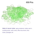 thumbnail image 3 of Uxcell Rubber Band Green Stretchable Rubber Elastic Band 0.55inch Dia with S-Clips for Home Office, Pack of 600, 3 of 5