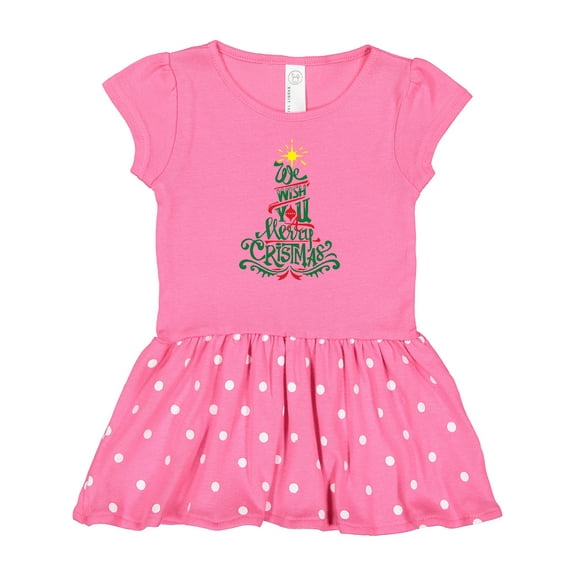 Inktastic We Wish You A Merry Christmas Gift Baby Girl Dress
