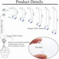 thumbnail image 2 of Plastic Pregnancy Belly Button Rings Long Bar Navel Rings for Maternity Sport Pregnant Women Flexible Clear Acrylic Dangle Belly Rings with Different Length Bar and Balls for Replacement, 2 of 6