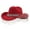 Red, variant on Stylish Western Cowboy Hat For Women Men With Large Round Gemstone Rhinestone Fringe Decorations Ideal Party Event Accessory Red One Size