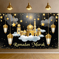 thumbnail image 7 of Ramadan Themed Banner with Golden Mosque Lanterns Stars Background Party Decorations for Iftar Parties Ramadan Gatherings Islamic Celebrations Photo Backdrops, 7 of 7