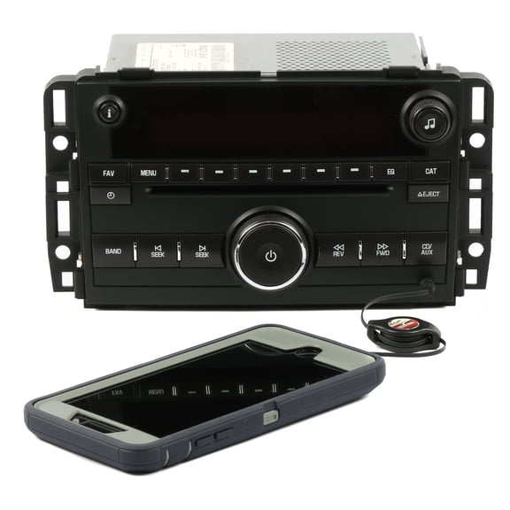 Restored GMC Acadia 2009-2011 Radio AMFM mp3 CD w Aux Input 25941141 Metal - UNLOCKED (Refurbished)