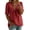 Red, variant on Women's V-Neck Bow Front Top, Casual Short Sleeve Cotton Linen Feel Empire Waist Blouse, Boho Sexy Tie Knot Summer Shirt