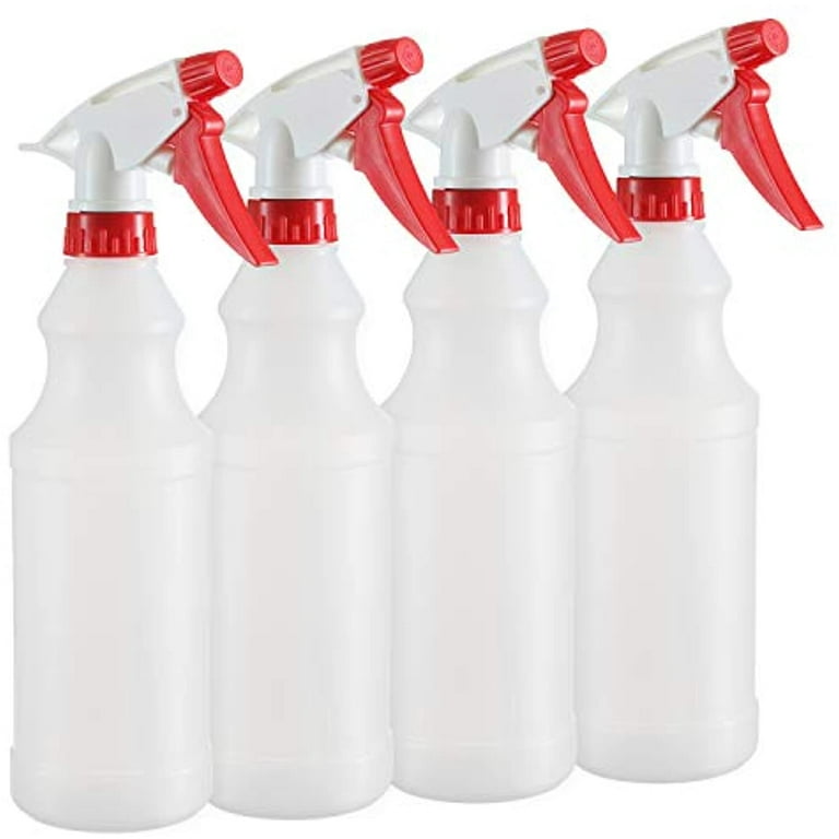 Spray Bottle 16 Ounce 4-Pack - Heavy-Duty, BPA-Free Plastic Spray Bottles  for Cleaning, Gardening, Auto Detailing - Leak-Proof, Adjustable Nozzle  Mist
