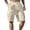 Khaki, variant on JULMCOMO Cargo Shorts for Men Cotton Linen Drawstring Relaxed Fit Casual Outdoor Summer Work Shorts with Multi Pockets White XL