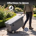 thumbnail image 6 of ELLEGNT 75 Quart Rolling Hard Cooler with 6-Day Ice Retention - Portable Insulated Cooler for Camping, Tailgating, or Beach Gray, 6 of 10