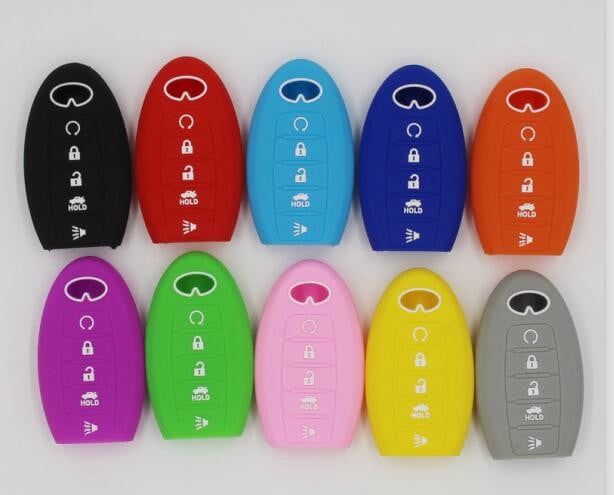 Blue Silicone Remote Key Fob Case Cover For Infiniti EX35 FX50 G37 M45 QX56