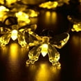 thumbnail image 3 of Butterfly String Lights, 4.5M 20LED Solar Butterfly String Lights Outdoor Garden Solar String Lights Waterproof with 8 Mode, 3 of 8