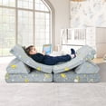 thumbnail image 2 of Costway Canapé Lumineux Convertible pour Enfants 6 Pcs, Sofa de Jeu Modulable en Mousse pour Tout-Petits avec Housse, 2 of 9