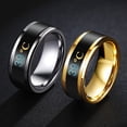 thumbnail image 4 of EeaseMX Anillo de moda para pareja con pantalla inteligente de temperatura (n.° 9), 4 of 8