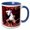 Blue/White, variant on 3drose, Dancing, 15oz Two-tone Yellow Mug