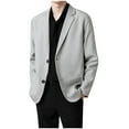 thumbnail image 4 of Men's Oversize Blazer Jacket Long Sleeved Lapel Breasted Suit Jacket Hanging Pocket Suit Jacket, 4 of 7