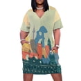 thumbnail image 2 of Vestido largo con cremallera y horizonte de Madrid para mujer Vestido ancho de Verano para mujer 2025, 2 of 7