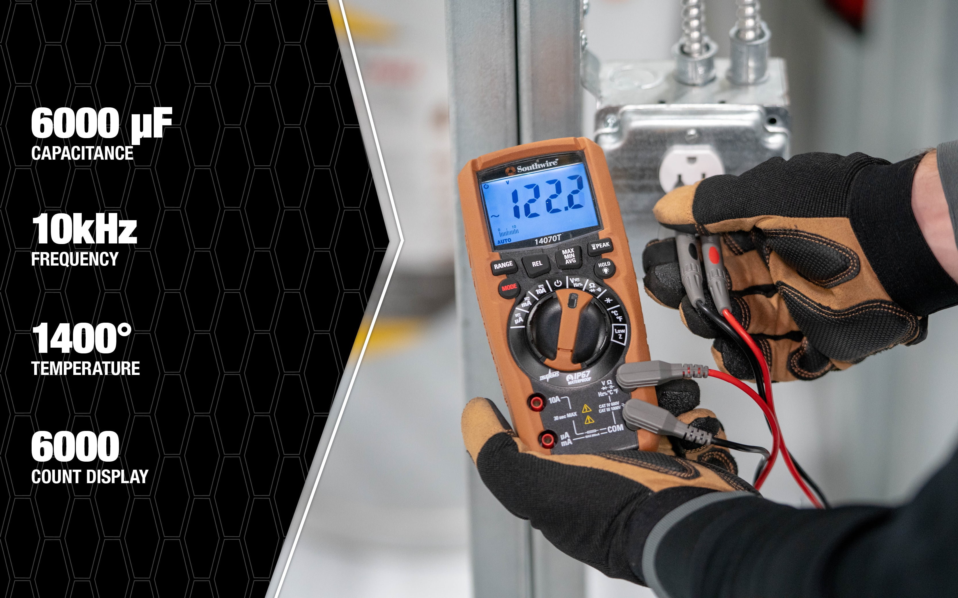 Southwire 14070T TechnicianPRO Auto-Ranging TrueRMS Digital Multimeter