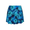 thumbnail image 2 of Women's Plus Size Swim Skirt Tropical Plant Floral Print Side Split Swimsuit Bottoms, Size S-4XL, 2 of 5