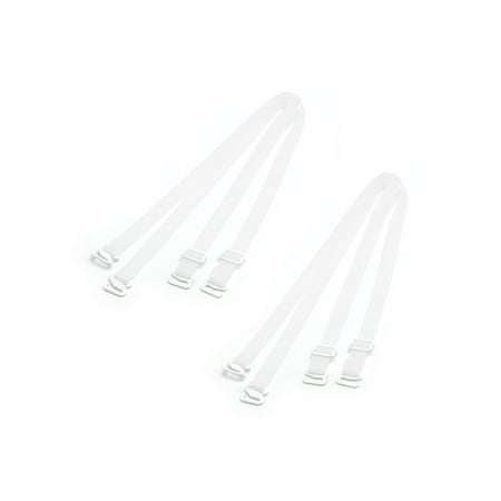 Invisible Bra Straps - Clear Invisible Adjustable Replacement Bra Shoulder Straps for Women Clear-1 10 mm Width