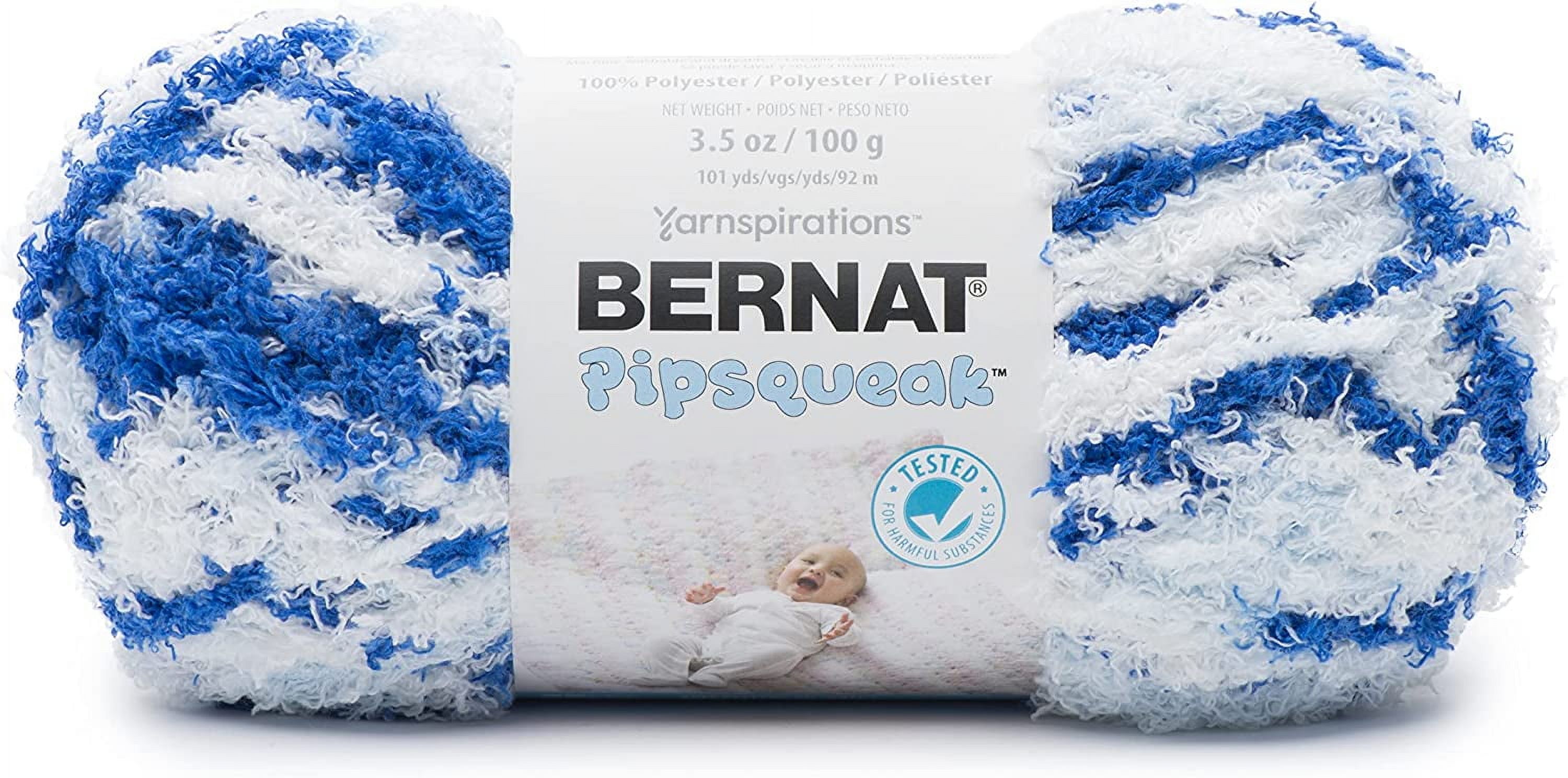 Bernat Pipsqueak Blue Jean Swirl Yarn - 3 Pack of 100g/3.5oz - Polyester - 5 Bulky - 101 Yards - Knitting/Crochet