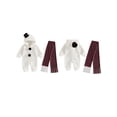 thumbnail image 6 of RUINIXCW Baby Christmas Snowman Costume Long Sleeve Hooded Jumpsuit, Striped Scarf, 6 of 7