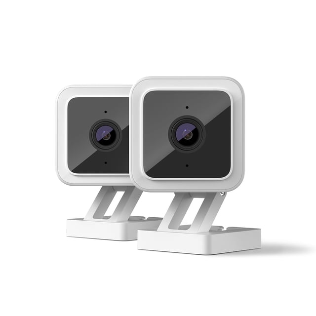 Cámara interior Roku para seguridad en el hogar, paquete de 2: cámara de seguridad con cable con visión nocturna en color HD de 1080p, funciona con Alexa y Google, detección de movimiento y sonido, si