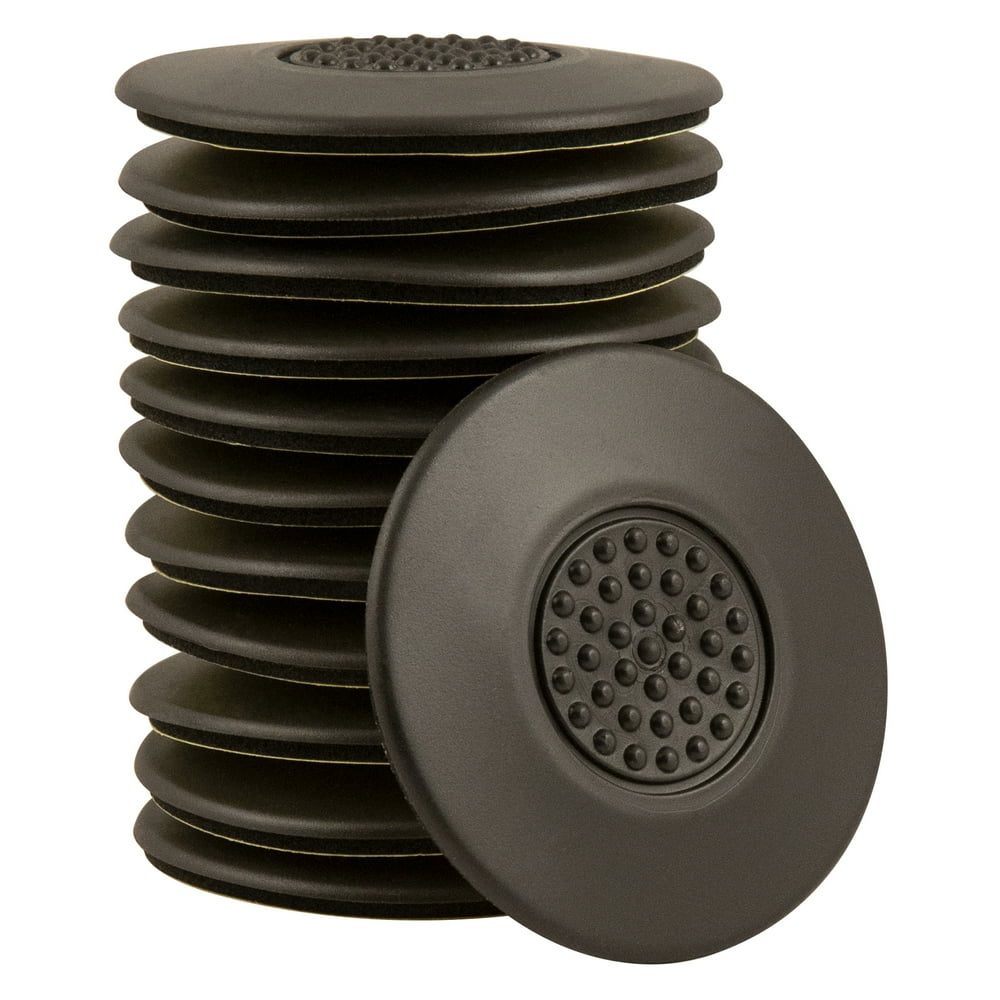 Softtouch 2.5" Round Anti Slide Furniture Grippers Plastic, 12 Pack