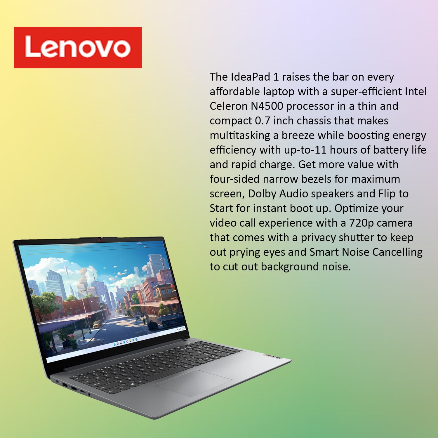 Lenovo IdeaPad 1 Student Laptop, 15.6 Lenovo IdeaPad 1 Student Laptop, 15.6