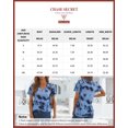 thumbnail image 2 of Chase Secret Womens Tie Dye Short Sleeve V Neck Tee Shirts Summer Casual Loose Fashion Tops Plus Size, 2 of 5