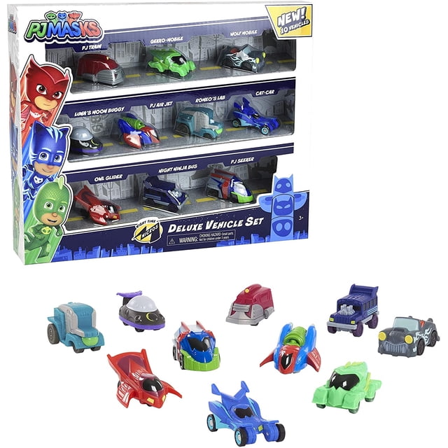 Conjunto de vehiculos de lujo PJ Masks Night Time Micros