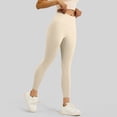 thumbnail image 2 of High Waisted Leggings for Women Tummy Control Fitness Seamless Yoga Pants Stretchy Soft Workout Leggings Beige 3XL, 2 of 6