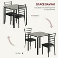 thumbnail image 2 of Towallmark Modern 2-Person Rectangular Dining Set – Space-Saving Design Ideal for Compact Dining Rooms, Apartments & Home Bars, Grey, 2 of 11