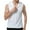 White, variant on Mens Tank Top Beach Men Casual Solid Sleeveless Pullover Vest Hooded Button T Shirt Blouse