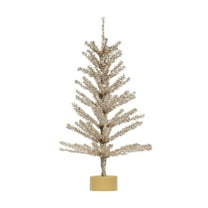 SLYNSHome Small Christmas Tree,Artificial Mini Tinsel Glitter Xmas Tree for Christmas House Table Decor