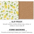 thumbnail image 6 of GZHJMY Square Drink Coasters, 4 Pcs Yellow Lemons Flowers Absorbent Ceramic Coffee Coasters for Drinks with Cork Base Housewarming Gift for Home Decor, 6 of 6