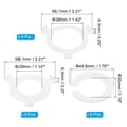 thumbnail image 2 of Anillos de pantalla de lámpara Uxcell, 15 piezas de adaptadores de anillos reductores, conversores, blancos, 2 of 5